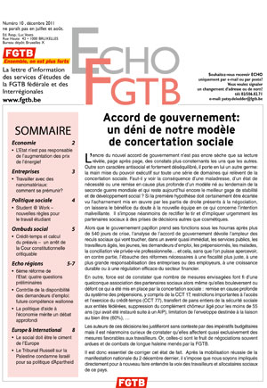 Echo FGTB n°10 - 2011